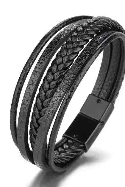 Lederarmband schwarz