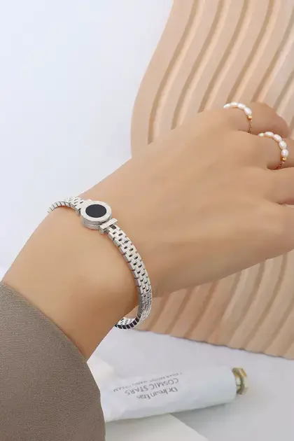 Armband silberfarben mit Kreis