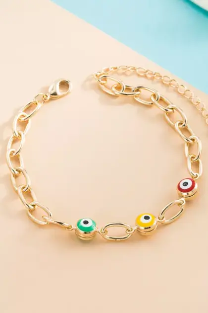 Armband mit Augen goldfarben