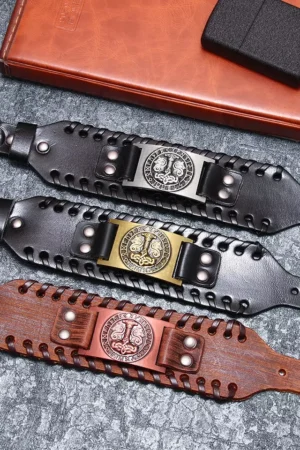 Wikinger Armband Leder