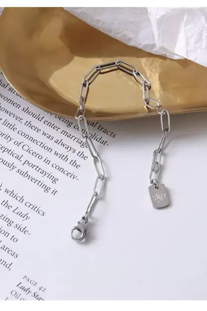 Armband mit Anhänger silberfarben